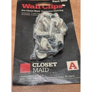 Closet Maid Wall Clips Organizer Shelving #1010 wall & down Clips Screws Anchors